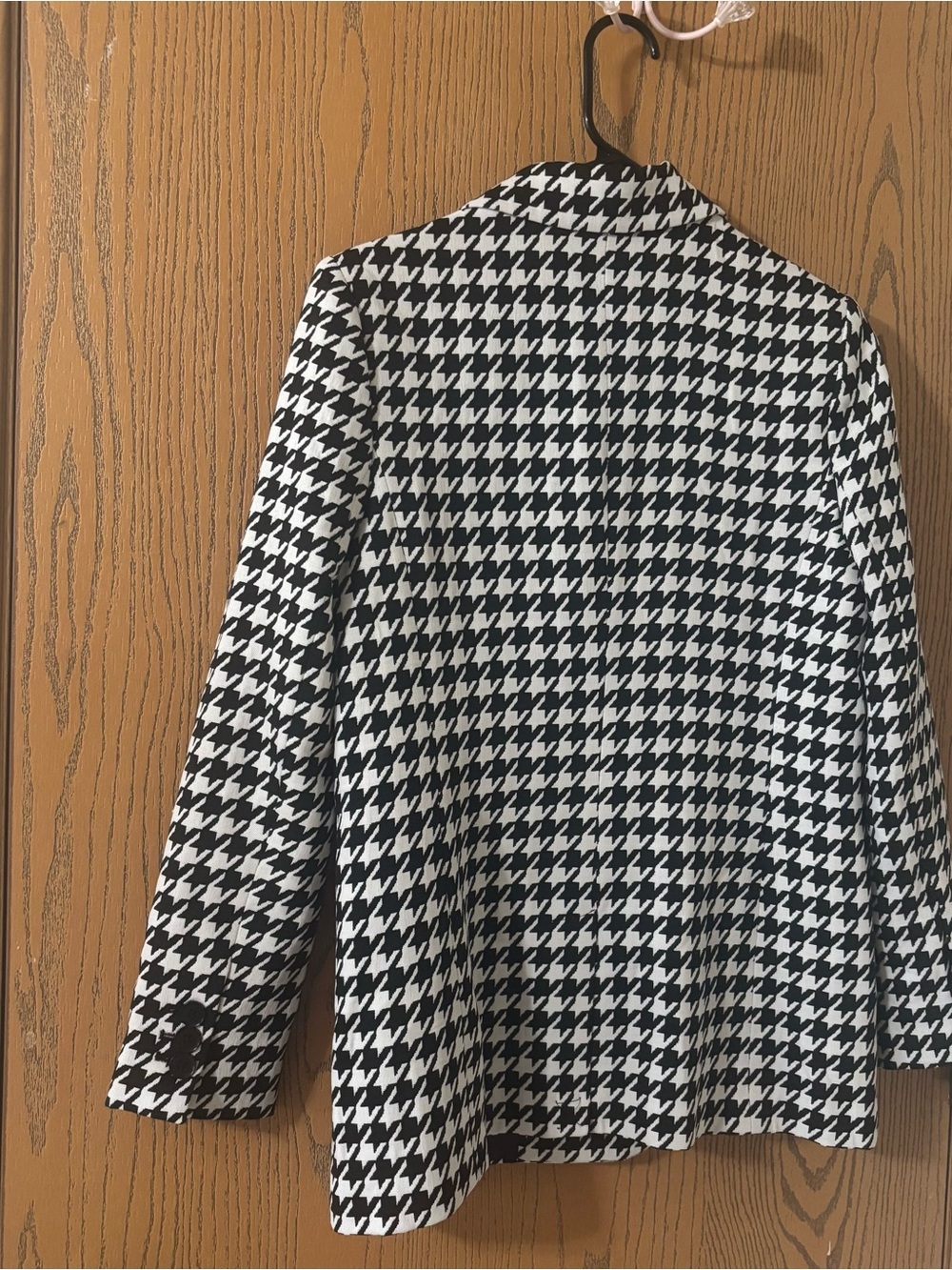 Anine Bing Madeline Houndstooth Double-Breasted Jacket NWOT XS Black & white - Picture 5 of 8